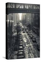 USA, New York, New York City, Lower Manhattan, from the High Line Pedestrian Walkway-Walter Bibikow-Stretched Canvas