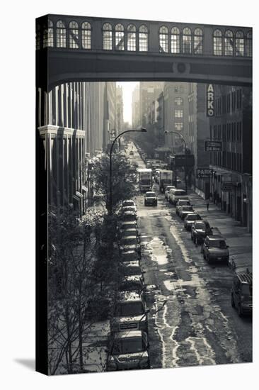 USA, New York, New York City, Lower Manhattan, from the High Line Pedestrian Walkway-Walter Bibikow-Stretched Canvas