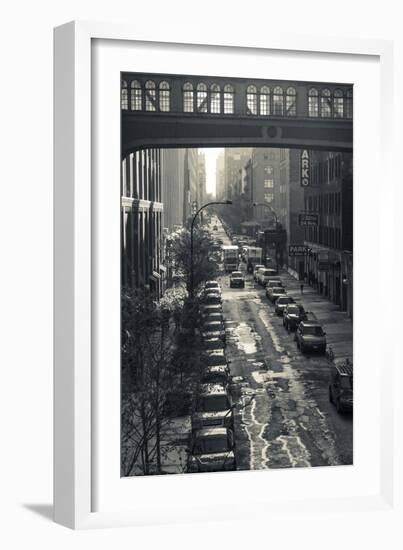 USA, New York, New York City, Lower Manhattan, from the High Line Pedestrian Walkway-Walter Bibikow-Framed Photographic Print