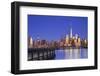 Usa, New York, New York City, Lower Manhattan Skyline from Newport Beach-Michele Falzone-Framed Photographic Print