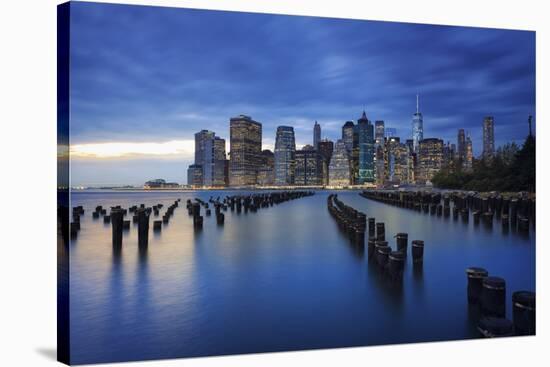 Usa, New York, New York City, Lower Manhattan Skyline-Michele Falzone-Stretched Canvas