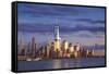 Usa, New York, New York City, Lower Manhattan Skyline-Michele Falzone-Framed Stretched Canvas