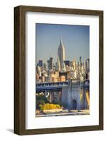 Usa, New York, New York City, Manhattan Bridge and Empire State Building-Michele Falzone-Framed Photographic Print