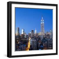 USA, New York, New York City, Manhattan, Midtown Manhattan, Elevated Dusk View Towards the Empire S-Gavin Hellier-Framed Photographic Print