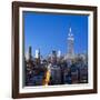 USA, New York, New York City, Manhattan, Midtown Manhattan, Elevated Dusk View Towards the Empire S-Gavin Hellier-Framed Photographic Print