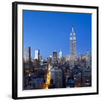 USA, New York, New York City, Manhattan, Midtown Manhattan, Elevated Dusk View Towards the Empire S-Gavin Hellier-Framed Photographic Print