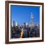 USA, New York, New York City, Manhattan, Midtown Manhattan, Elevated Dusk View Towards the Empire S-Gavin Hellier-Framed Photographic Print