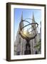 Usa, New York, New York City, Manhattan, Rockefeller Center, Atlas Statue and St Patricks Cathedral-Michele Falzone-Framed Photographic Print