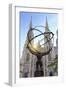 Usa, New York, New York City, Manhattan, Rockefeller Center, Atlas Statue and St Patricks Cathedral-Michele Falzone-Framed Photographic Print