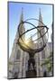 Usa, New York, New York City, Manhattan, Rockefeller Center, Atlas Statue and St Patricks Cathedral-Michele Falzone-Mounted Photographic Print