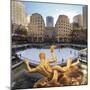 Usa, New York, New York City, Manhattan, Rockefeller Center, Ice Rink-Michele Falzone-Mounted Photographic Print