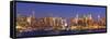 Usa, New York, New York City, Manhattan Skyline from New Jersey-Michele Falzone-Framed Stretched Canvas