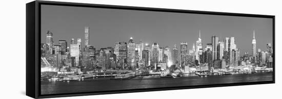 Usa, New York, New York City, Manhattan Skyline from New Jersey-Michele Falzone-Framed Stretched Canvas