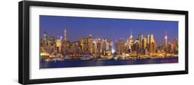 Usa, New York, New York City, Manhattan Skyline from New Jersey-Michele Falzone-Framed Photographic Print