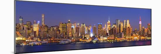 Usa, New York, New York City, Manhattan Skyline from New Jersey-Michele Falzone-Mounted Photographic Print