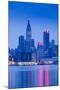 USA, New York, New York City, Midtown Manhattan from Weehawken, New Jersey, Dawn-Walter Bibikow-Mounted Photographic Print