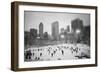 USA, New York, New York City, Skaters at the Wollman Rink-Walter Bibikow-Framed Photographic Print