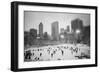 USA, New York, New York City, Skaters at the Wollman Rink-Walter Bibikow-Framed Photographic Print