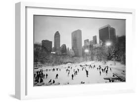 USA, New York, New York City, Skaters at the Wollman Rink-Walter Bibikow-Framed Photographic Print