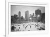 USA, New York, New York City, Skaters at the Wollman Rink-Walter Bibikow-Framed Photographic Print