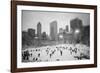 USA, New York, New York City, Skaters at the Wollman Rink-Walter Bibikow-Framed Photographic Print