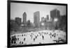 USA, New York, New York City, Skaters at the Wollman Rink-Walter Bibikow-Framed Photographic Print