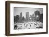 USA, New York, New York City, Skaters at the Wollman Rink-Walter Bibikow-Framed Premium Photographic Print