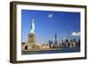 Usa, New York, New York City, Statue of Liberty and Lower Manhattan Skyline-Michele Falzone-Framed Photographic Print