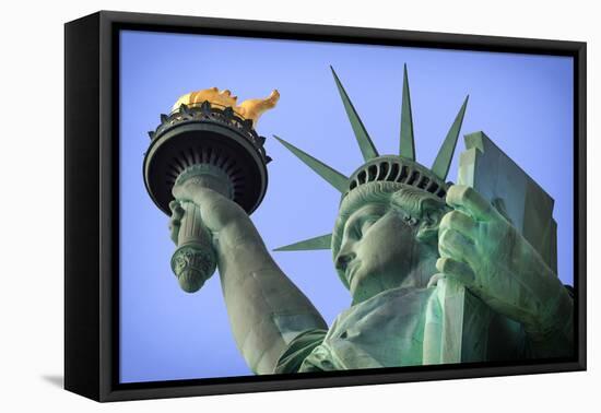 Usa, New York, New York City, Statue of Liberty National Monument-Michele Falzone-Framed Stretched Canvas