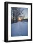 USA, New York State. Animal tracks in snow, Erie Canal.-Chris Murray-Framed Photographic Print