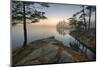 USA, New York State. April sunrise along the St. Lawrence River, Thousand Islands.-Chris Murray-Mounted Photographic Print