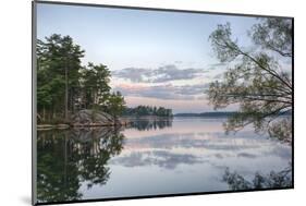 USA, New York State. Calm summer morning on the St. Lawrence River, Thousand Islands.-Chris Murray-Mounted Photographic Print