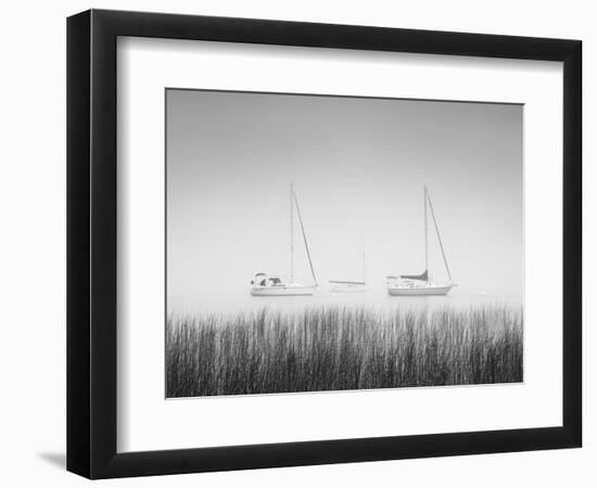 USA, New York State. Three sailboats, St. Lawrence River, Thousand Islands.-Chris Murray-Framed Photographic Print