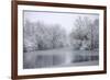 USA, New York State. Winter snowfall on the Erie Canal, Cedar Bay Park.-Chris Murray-Framed Premium Photographic Print