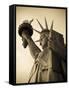 USA, New York, Statue of Liberty-Alan Copson-Framed Stretched Canvas