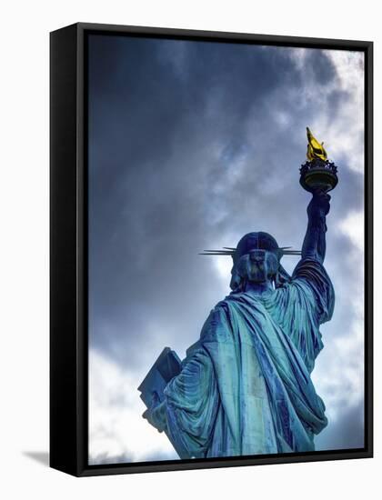 USA, New York, Statue of Liberty-Alan Copson-Framed Stretched Canvas