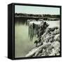 Usa,-Niagara Falls, Snow Effects at Table Rock-Leon, Levy et Fils-Framed Stretched Canvas