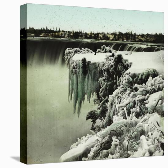 Usa,-Niagara Falls, Snow Effects at Table Rock-Leon, Levy et Fils-Stretched Canvas