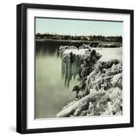 Usa,-Niagara Falls, Snow Effects at Table Rock-Leon, Levy et Fils-Framed Photographic Print