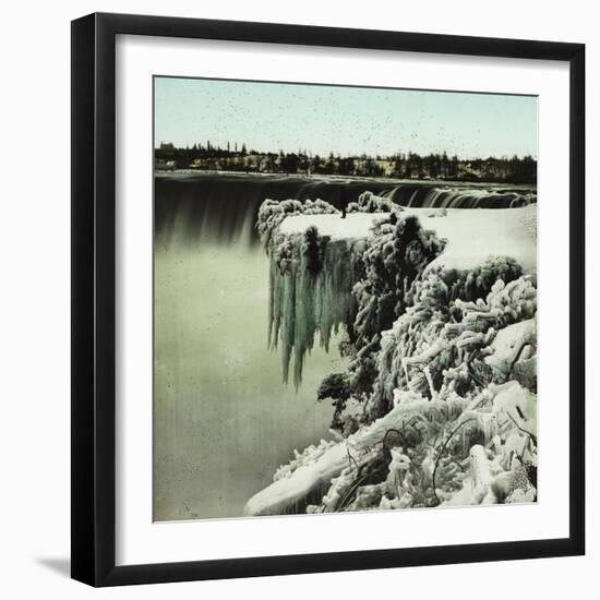 Usa,-Niagara Falls, Snow Effects at Table Rock-Leon, Levy et Fils-Framed Photographic Print