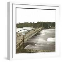 Usa,-Niagara Falls, the Bridge Above the Rapids-Leon, Levy et Fils-Framed Photographic Print