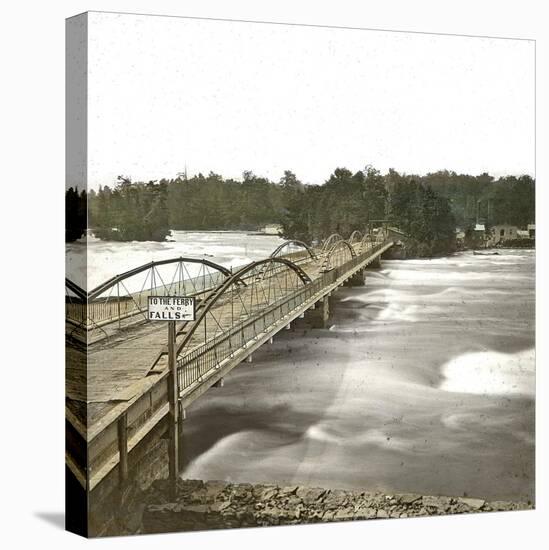 Usa,-Niagara Falls, the Bridge Above the Rapids-Leon, Levy et Fils-Stretched Canvas