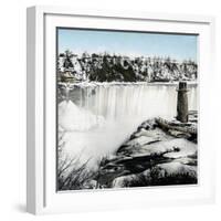 Usa- Niagara Falls, the Terrapine Tower in Winter-Leon, Levy et Fils-Framed Photographic Print