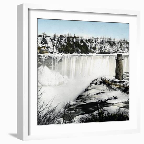 Usa- Niagara Falls, the Terrapine Tower in Winter-Leon, Levy et Fils-Framed Photographic Print