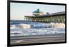 USA, North Carolina. Folly Beach, Surf at the Pier on the Beach-Hollice Looney-Framed Photographic Print