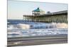 USA, North Carolina. Folly Beach, Surf at the Pier on the Beach-Hollice Looney-Mounted Premium Photographic Print