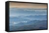 USA, North Carolina, Grandfather Mountain State Park, View of the Blue Ridge Mountains-Walter Bibikow-Framed Stretched Canvas