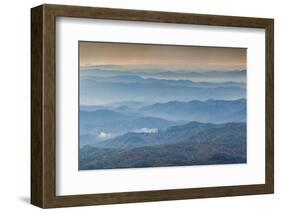 USA, North Carolina, Grandfather Mountain State Park, View of the Blue Ridge Mountains-Walter Bibikow-Framed Photographic Print