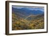 USA, North Carolina, Great Smoky Mountains National Park, Autumn Panorama from Newfound Gap-Walter Bibikow-Framed Photographic Print