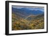 USA, North Carolina, Great Smoky Mountains National Park, Autumn Panorama from Newfound Gap-Walter Bibikow-Framed Photographic Print